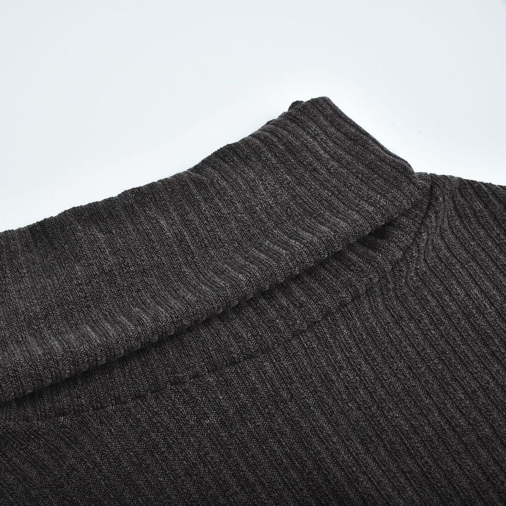 Women Turtleneck Pullover Button Long Sleeve Loose Knitted Sweater Tops