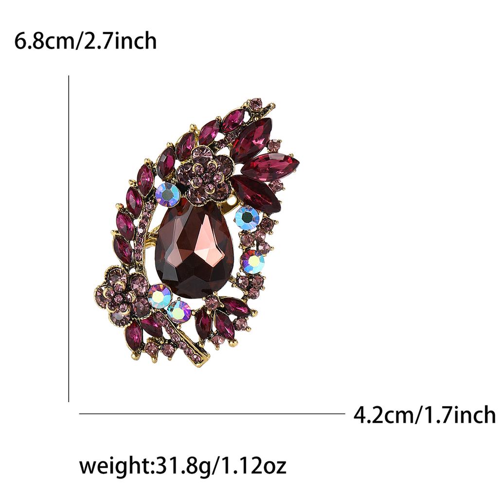 Mode Kreative Legierung Strass Mittelgroße Glasbrosche Exquisite High-End Damenbekleidung Korsage Schmucknadel