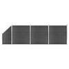 VidaXL Fence Panel Set Garden Barrier Fence Wall Balcony Edging Patio Terrace Outdoor WPC 3070439