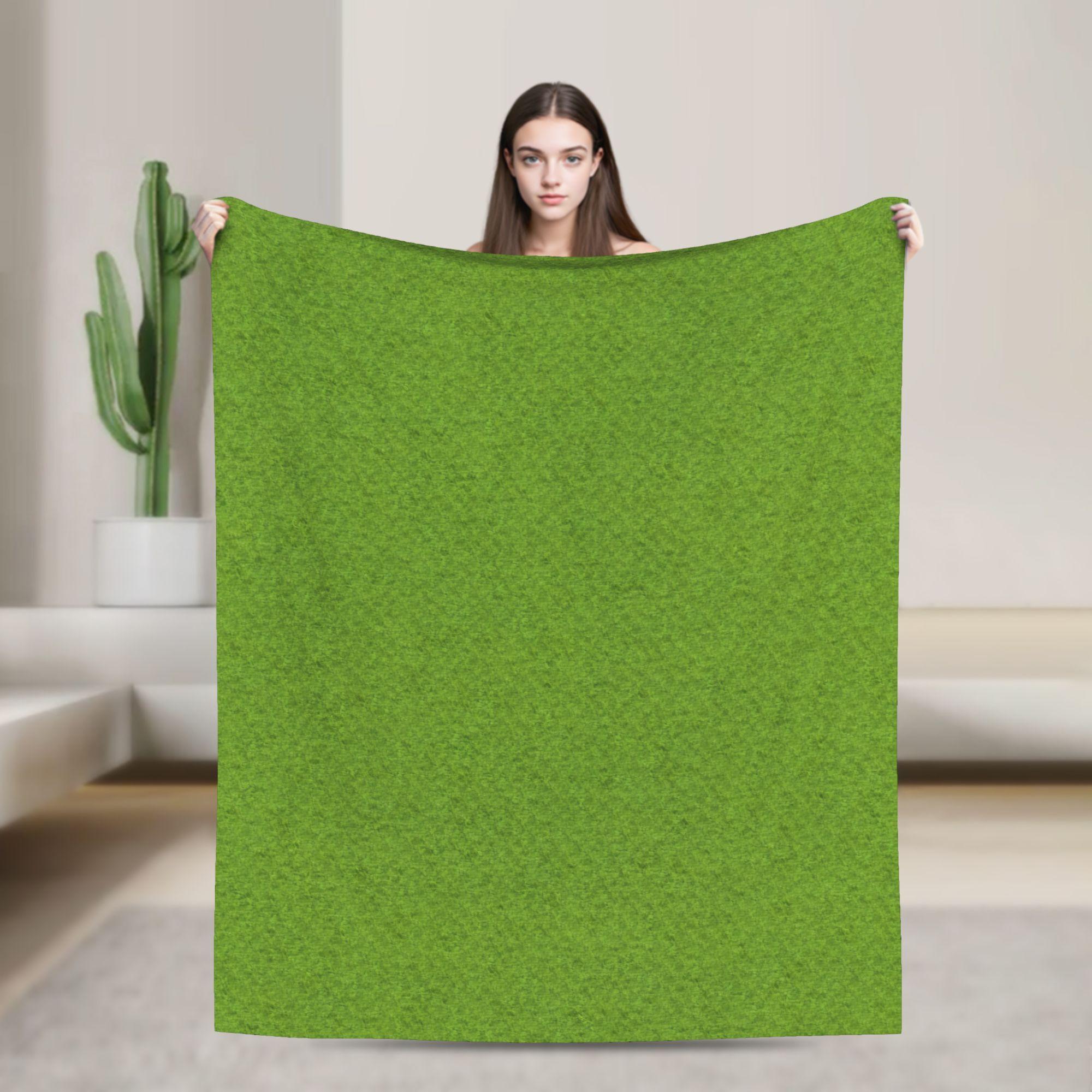 Grass Battlemat Grassland Land Greenery Flannel Blanket Warm Soft Throw Blanket for Bedroom Travel Bedspread Sofa Bed Cover 130x150cm