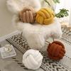 Hand-woven Knotted Ball Pillow Lamb Velvet Roll Pillow Sofa Living Room Household Cushion