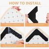 Non-slip Washable Carpet Stickers, Hardwood Corner Carpets, Prevent Carpet Movement and Piping, U-shaped Carpet Stickers
