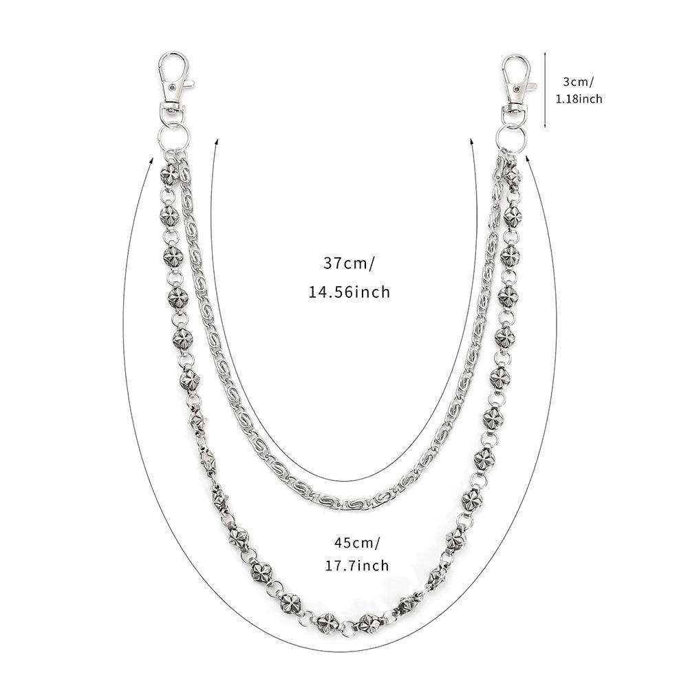 Hip Hop Punk Street Style Jeans Chain with Cross Decoration