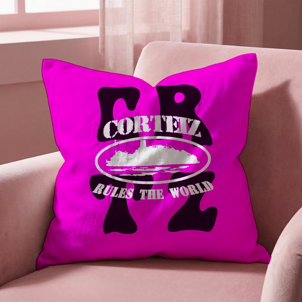 R-Rules The Worlds Cushion Cover Multi-Scene Pillow Cover for Home & Car - Reversible, Soft & Durable for Daily Use