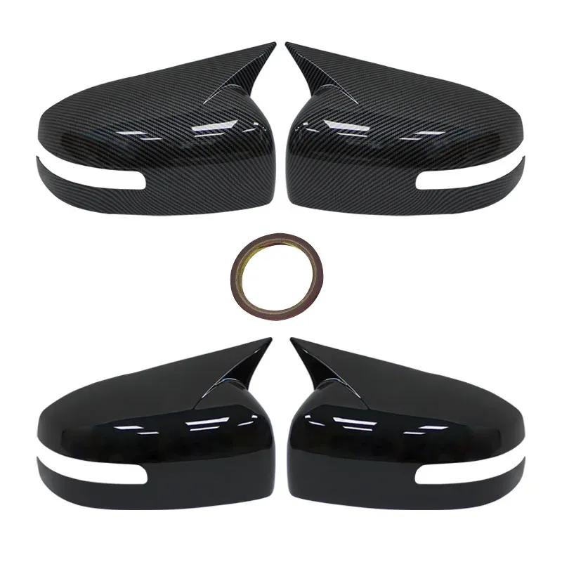 For Mitsubishi Lancer X 10 EX EVO 2013-2016 Black/Carbon Side Door Rearview Mirror Cover Cap Trim Shell Sticker Car Styling