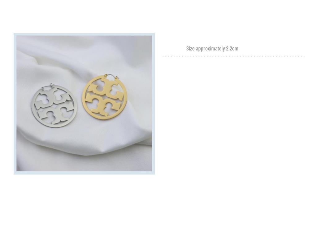 European & American Style Frosted Gold Retro Earrings: Luxurious Round Brass with Logo Design