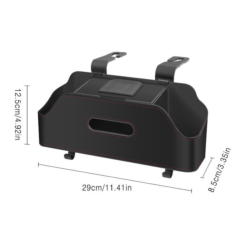 Car Backseat Organizer Storage Box 3 In 1 With Hook Auto Interior Decoration Drink Cup Tissue Phone Holder Travel Accessories