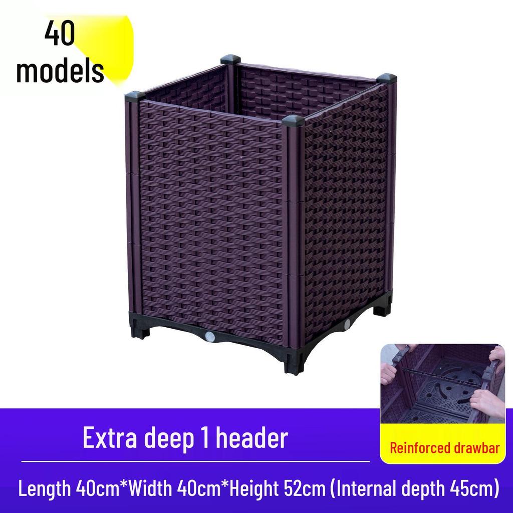 Large Outdoor Plastic Elevated Vegetable Planter Box for Balcony Gardening