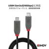 LINDY 1.5m ANTHRA LINE USB4 Gen3x2 Type-C Cable with 240W PD Fast Charging (Model Number: 36957)