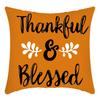 New Thanksgiving Pillowcase Orange Pumpkin Letter Print Home Decoration Holiday Pillow Pillowcase