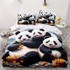 Cute Giant Panda Bedding Set Animal Down Duvet Cover Queen King Double Duvet Cover Pillowcase 2/3pc Gift Soft Bedroom Decoration