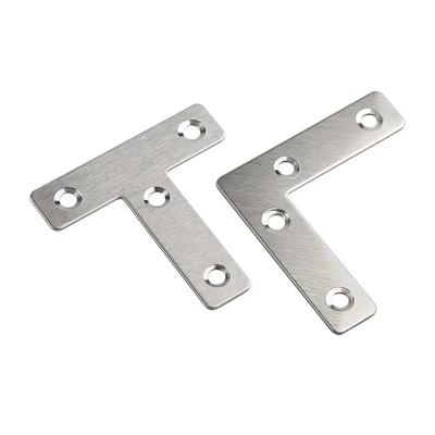 10Pcs 40/50/60/80mm Angle Bracket 90° Right Angle T-type L-type Connection Plate Stainless Steel Fixed Corner Bracket
