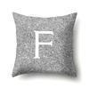 Polyester Pillowcase Automobile Decoration Home 26 English Letters Gray Dot Printed Sofa Bed Pillowcase