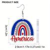 Independence Day Earring Memorial Day Earring Fashion Colorful Flag Sunflower Acrylic Earrings for Women Holiday Earrings