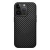 KZDOO For iPhone 15 Pro Magnetic Case Carbon Fiber Texture Leather+PC Phone Cover
