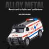 1:36 High Simulation Police Car Ambulance Model Finale Alloy Car Toy Simulation Sound and Light Children's Educational Toy Gift