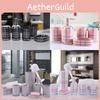 Pattern Bathroom Checkered Shampoo Storage Bottle Soap Box Mouthwash Set Cup