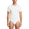 Men Sexy One Piece Lingerie Solid Color Short Sleeves Press Crotch Bodysuit Romper Pajamas