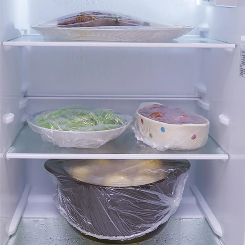 100pcs Disposable Food Wrap Storage Covers Bags for Bowl Elastic Plate Kitchen Fruit Fresh-keeping