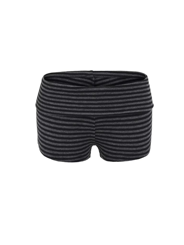 American Striped High-Waist Spicy Girl Summer Sports Hot Pants - Women's Casual Home Wear