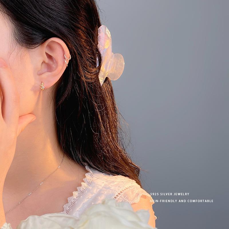 Exquisite Leaf Earrings for Women  Light Luxury  High-end and Versatile  New Style Earrings