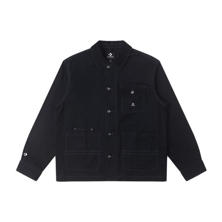 

New Converse Jackets Coats Unisex Black 10026550-A01 XS