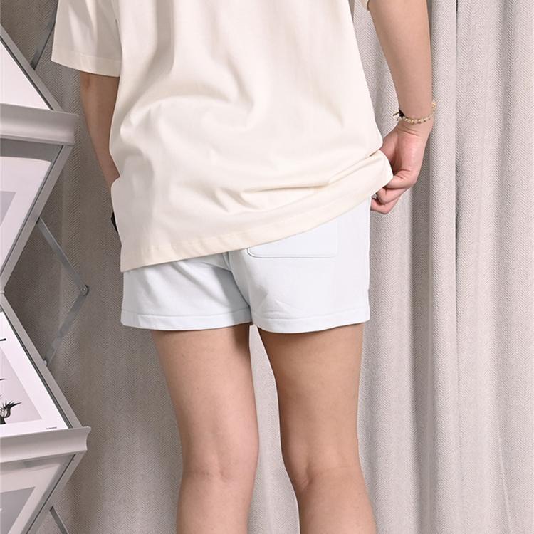 New Converse Patch Realaxed Casual Shorts Women's Light Gray Blue 10024778-A01