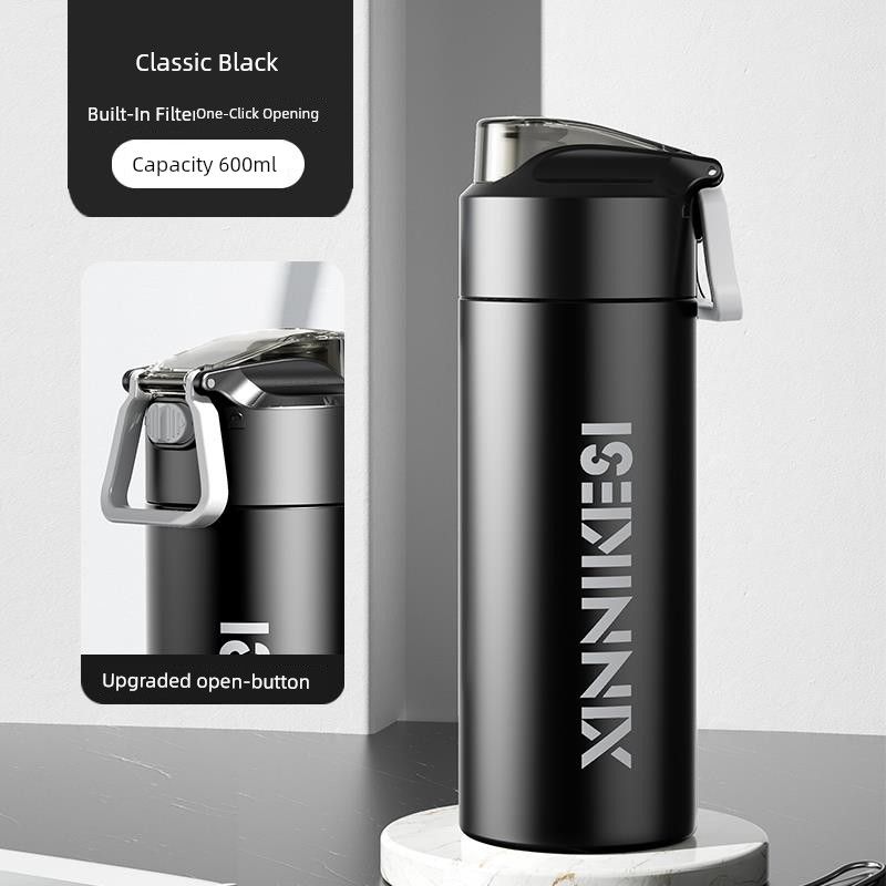 German Large-Capacity Thermos Cup for Students, 316 Stainless Steel Outdoor Sports Water Cup, Men's Car-Mounted Direct Drinking Cup