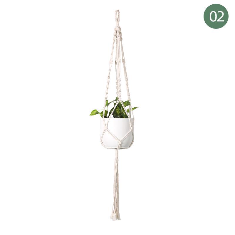 Creative Woven Cotton Plant Hanging Basket Set