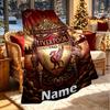 Custom Name Personalized Liverpool FC Print Blanket, Home Decor, Bedroom, Sofa, Camping, Couch, Gifts for Birthday Christmas