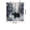 1pc Bear Animal Print Waterproof Shower Curtain Shower Partition Hanging Curtain with 12 Hooks Multiple Sizes Easy To Install