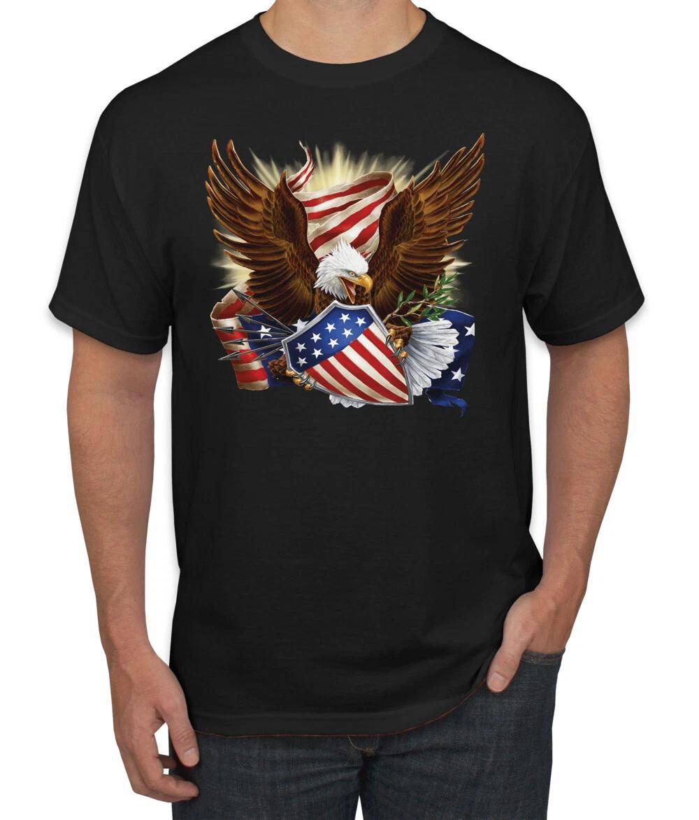 Eagle US Flag USA Pride American Pride Men Graphic T- Shirt S