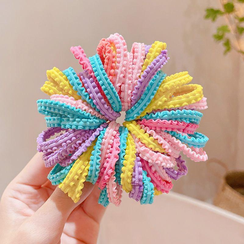 

50 шт. Резинки для волос для девочек, конфетных цветов, эластичные, милые, модные, удобные головные уборы, резинки для волос, детские аксессуары для волос