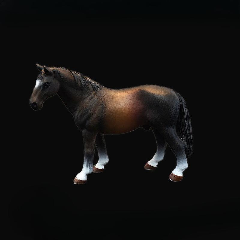 1Pc Children's Simulation Animal Toys Wildlife Model Set Solid Quarter Horse White Horse Black Horse Maxima Horse