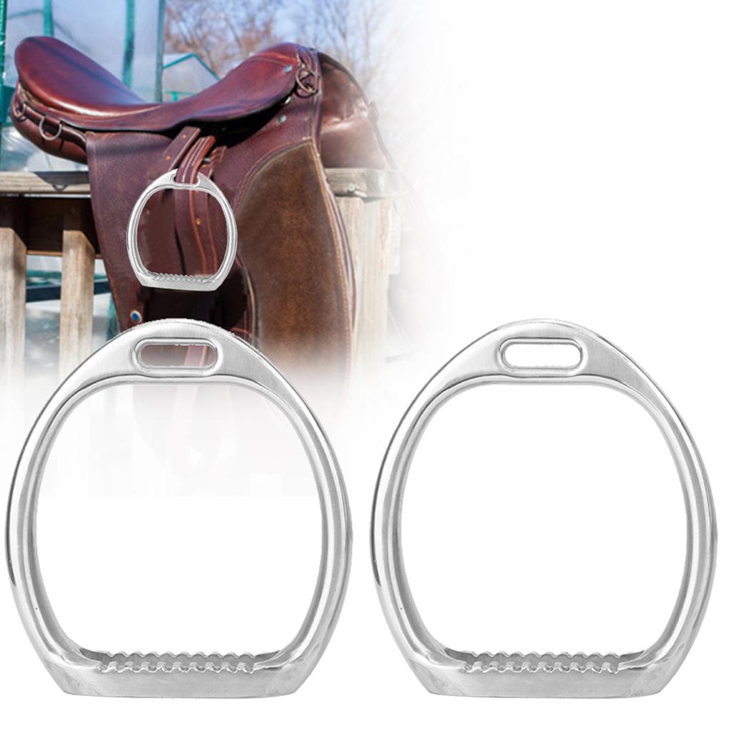 1Pair of Aluminum Kids Lightweight Stirrups Pad Equestrian Sports Horse Riding Saddle