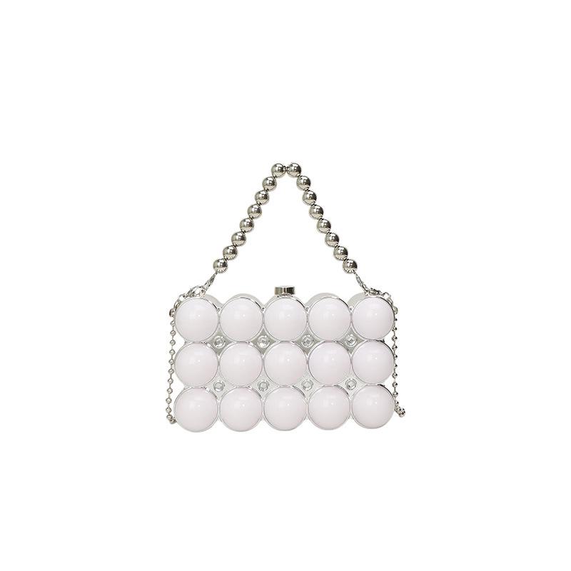 Acrylic egg box bag, European and American candy color dinner bag  new little fresh girl versatile chain bag