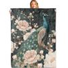 Bemalter Kolibri mit Blumen digital bedruckte Polyester-Samt-Flanell-Decke Weiche Fleece-Sofa-Abdeckdecken für Betten