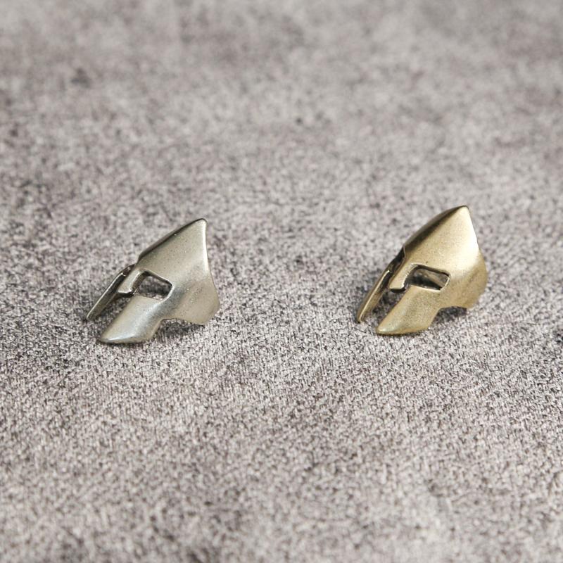 Retro Brass Spartan Warrior Helmet Knife Beads Lanyard Hangings Jewelry DIY Paracord EDC Outdoor Carabiner Pendants Accessories