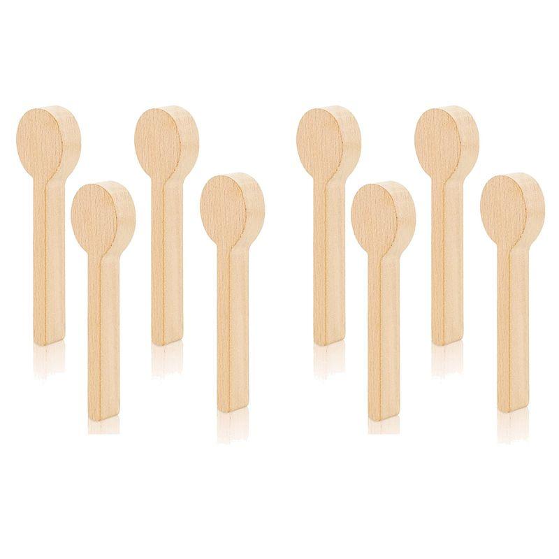 ABUL-8 Pcs Wood Carving Spoon Blank Beech Wood Unfinished Wooden Craft Whittling Kit For Whittler Starter