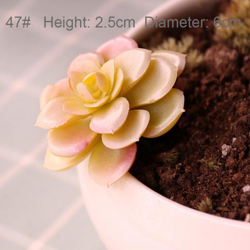 Konstgjorda Suckulenter Växter Vit Rosa Grön Plast Falska Växter Landskap Bonsai plantas artificiales Hem Trädgård Dekoration