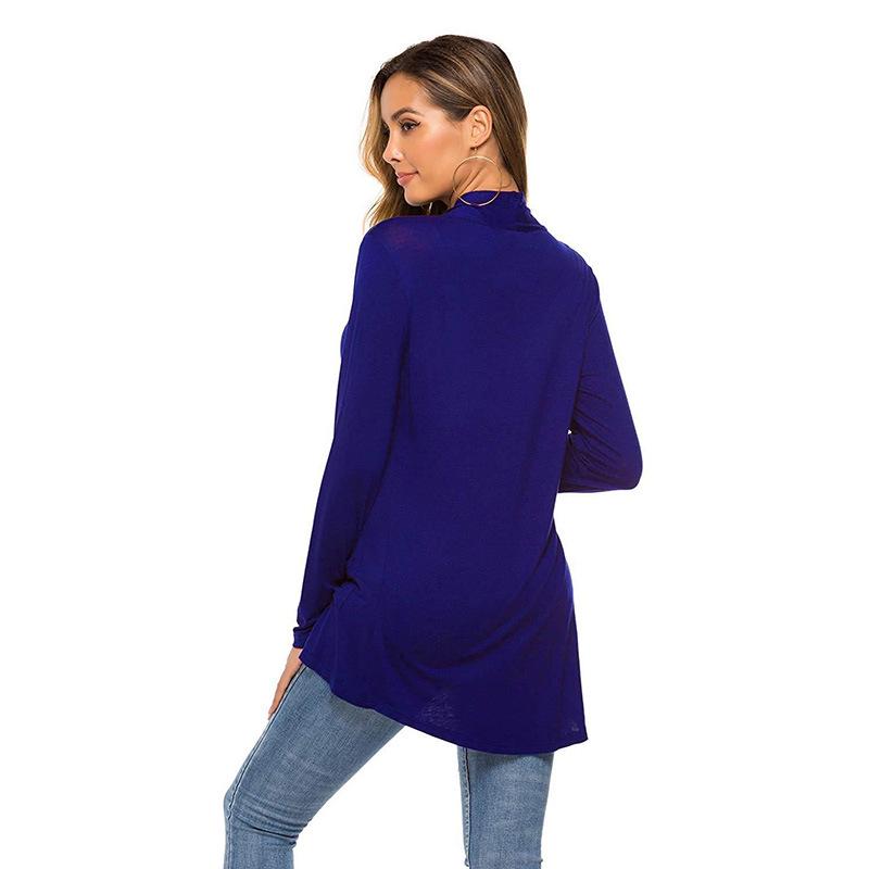 European & American Women's Slimming Mid-Length Long-Sleeved Cardigan