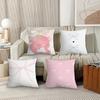 Art Pink Bow Cherry Lovely Kawaii Pillow Case Suitable For Bedrooms Living Rooms Cars Home Decoration