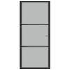 Vidaxl Innentür, 93X201,5 Cm, Schwarz, Mattglas Und Aluminium