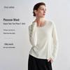 Chumian Mousse Wool Blend Mock Layer Long Sleeve T-Shirt