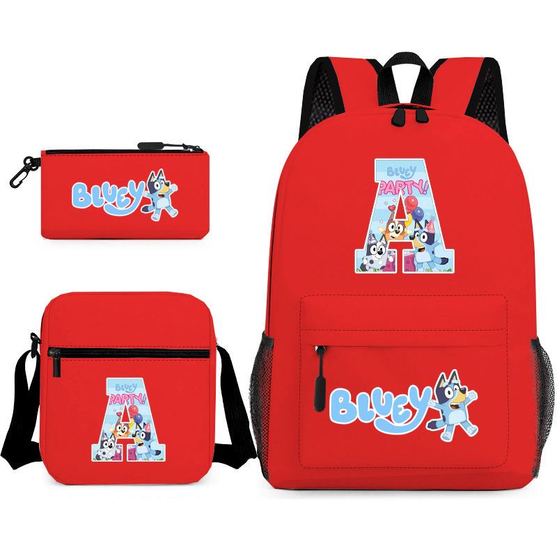New Product, Bruwangwang Student Schoolbag, Fashionable and Popular, Backpack, Shoulder Bag, Pencil Bag, Three-piece Set.