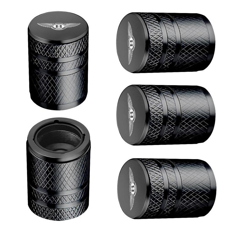 5Pcs Metal Car Wheel Tire Valve Cap Dustproof Protection Cover For Bentley Continental GT MULLINER Bentayga Flying Hurtling Spur