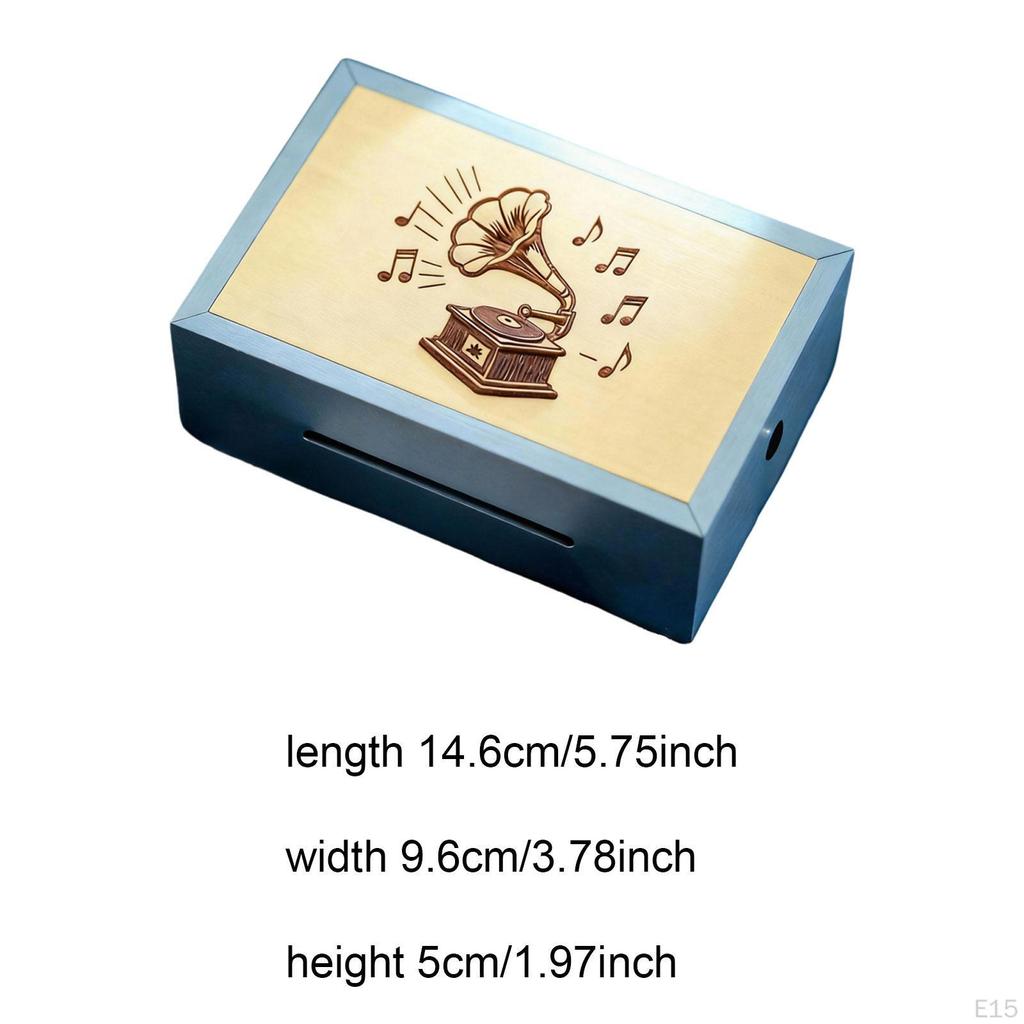 30 Note Wooden Music Box, Easy to Use, Hand Crank Ideal for Christmas, Halloween,