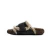 New Style of Warm Fleece Lazy One-shoulder Shoes for Women with Thick Soles Worn Over Them