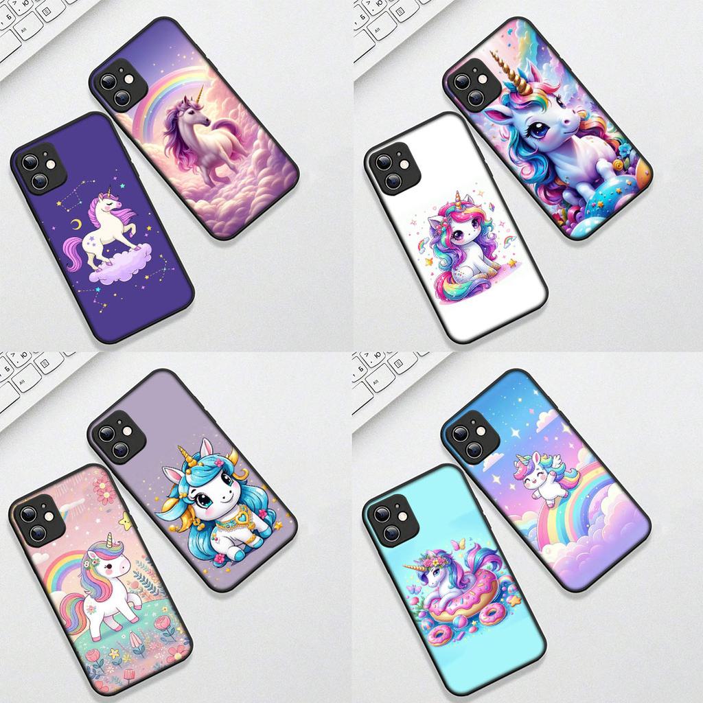 Cover for Samsung Galaxy S24 S25 S23 FE Ultra Plus S7 Edge S25+ S23+ A56 5G Casing Silicone Phone Case Unicorn Horse Wallpaper