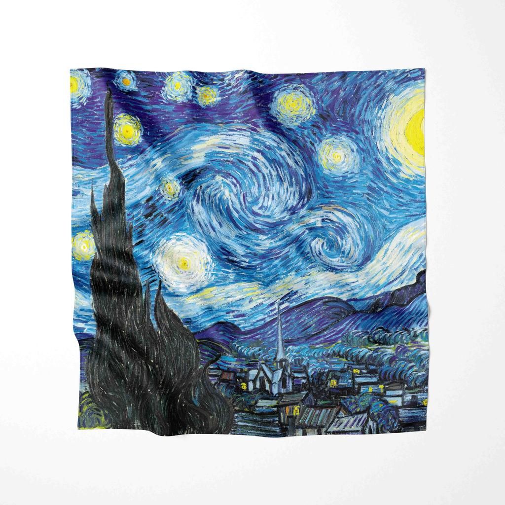 Luxury Brand Women Fashion Oil Painting Scarf  Silk Shawls Scarves Summer Lady Bandanas Foulard Hijab Scarfs For Ladies